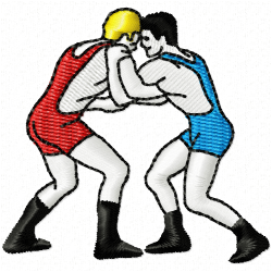 Wrestling Embroidery Design 1 Wrestling Embroidery Design 1